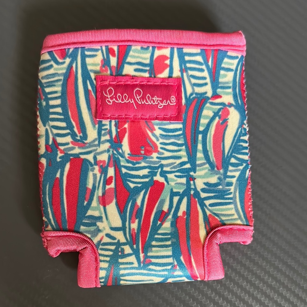 Lilly Pulitzer Red Right Return drink koozie